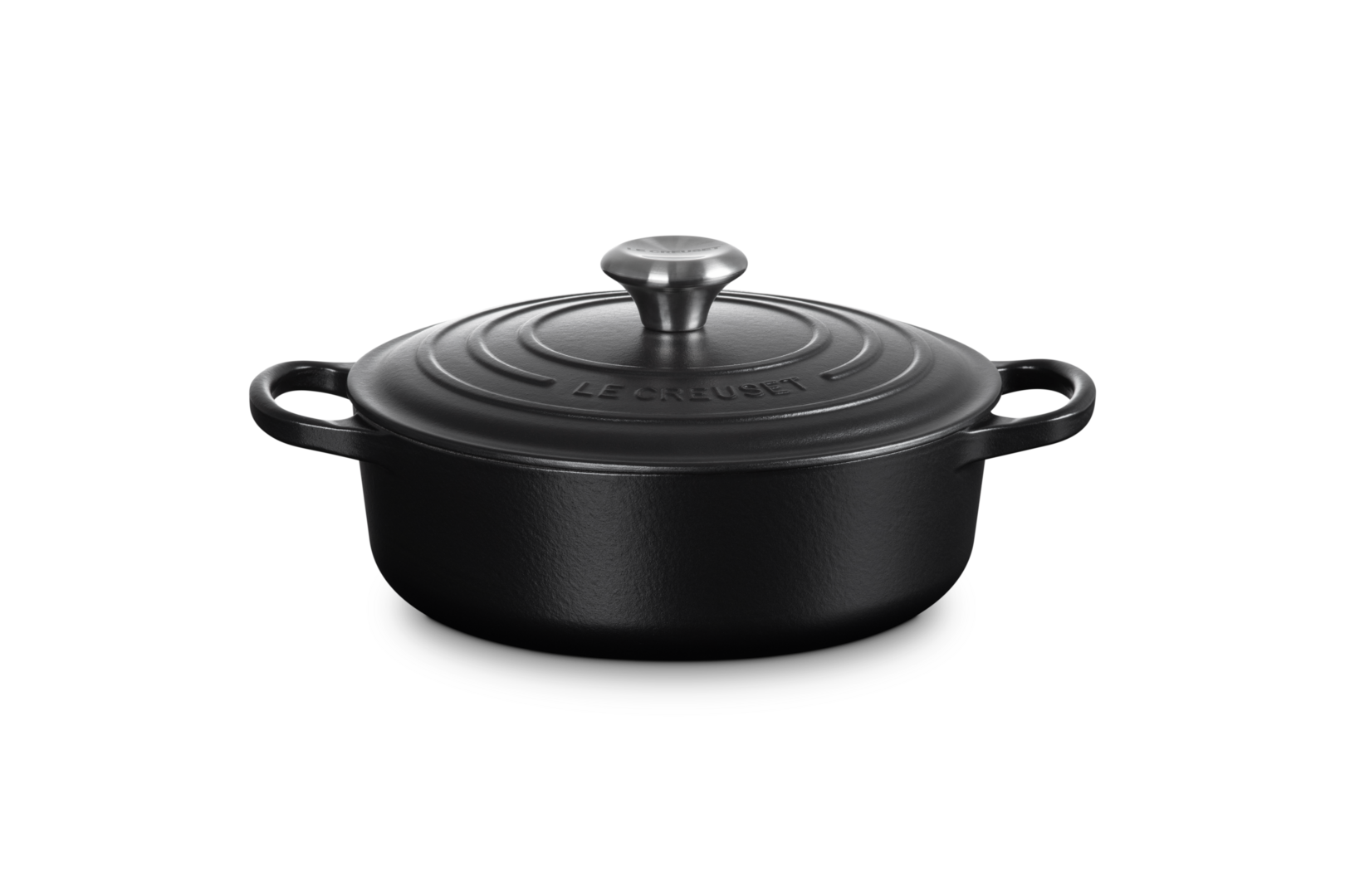 Le Creuset Gourmet-Bräter mit schwarzer Innenemaille aus Gusseisen