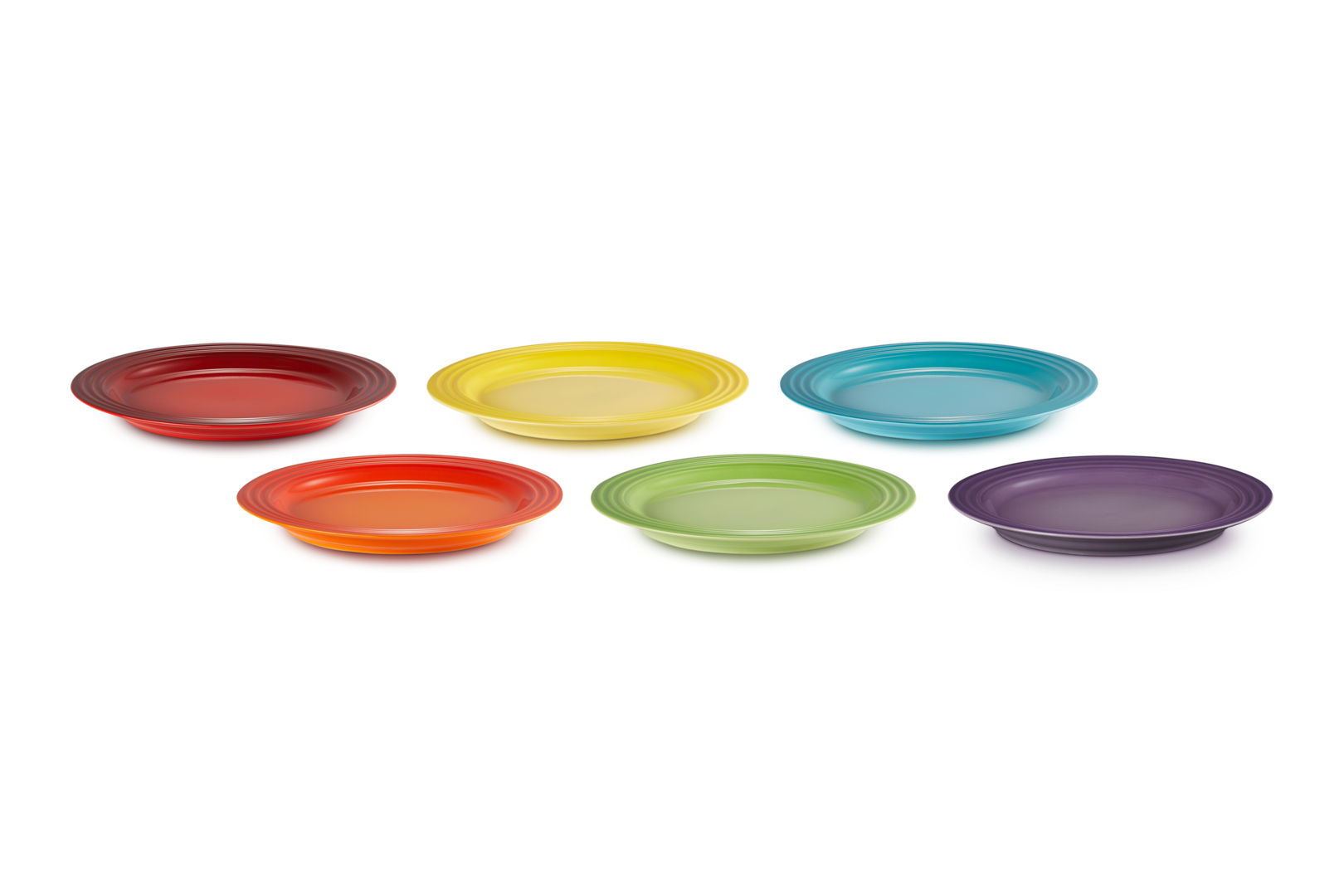 Le Creuset 6er-Set Frühstücksteller Rainbow III aus Steinzeug