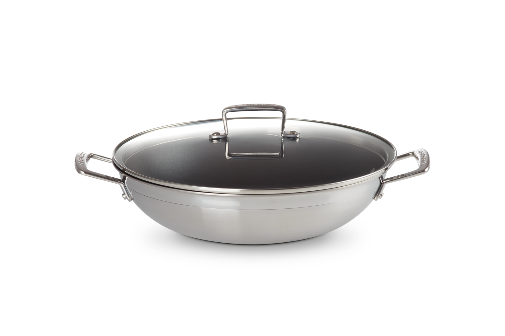 Le Creuset Antihaftbeschichteter Wok aus 3-ply Edelstahl