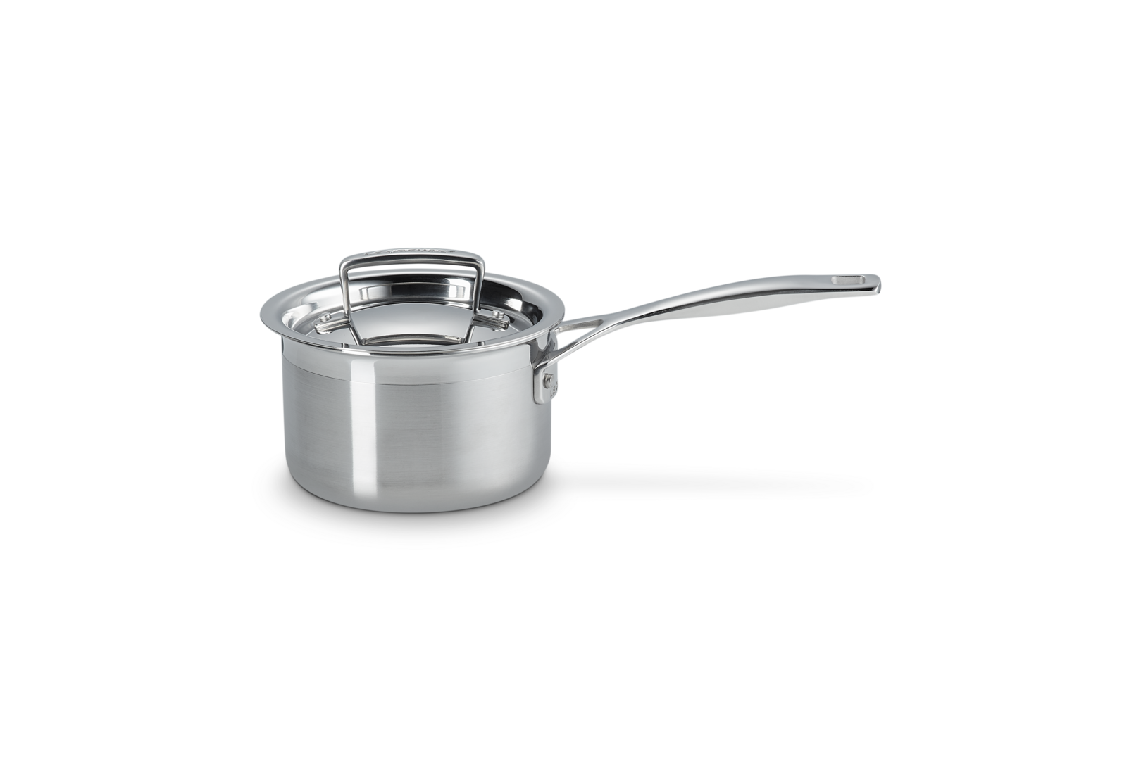 Le Creuset Stielkasserolle mit Deckel aus 3-ply Edelstahl