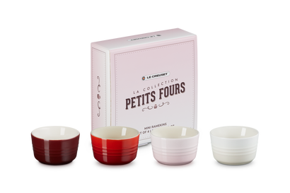 4er-Set Mini-Förmchen Petits Fours aus Steinzeug