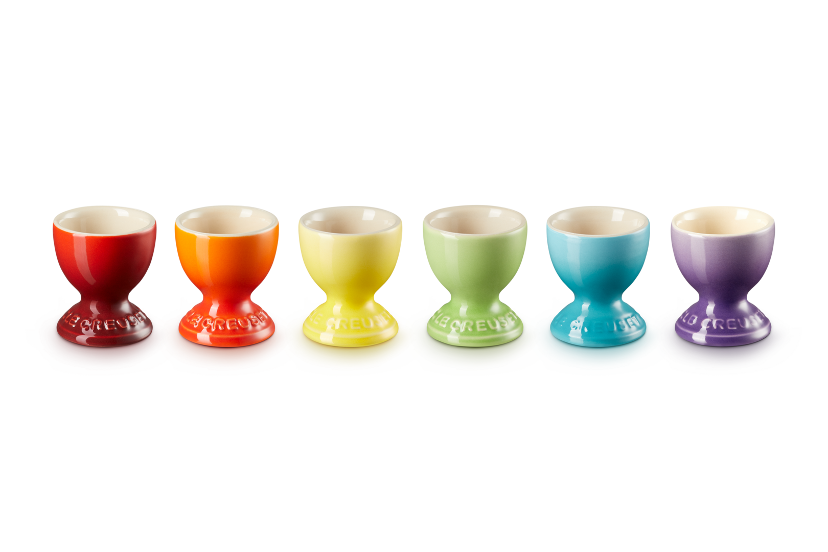 Le Creuset 6er-Set Eierbecher Rainbow II aus Steinzeug