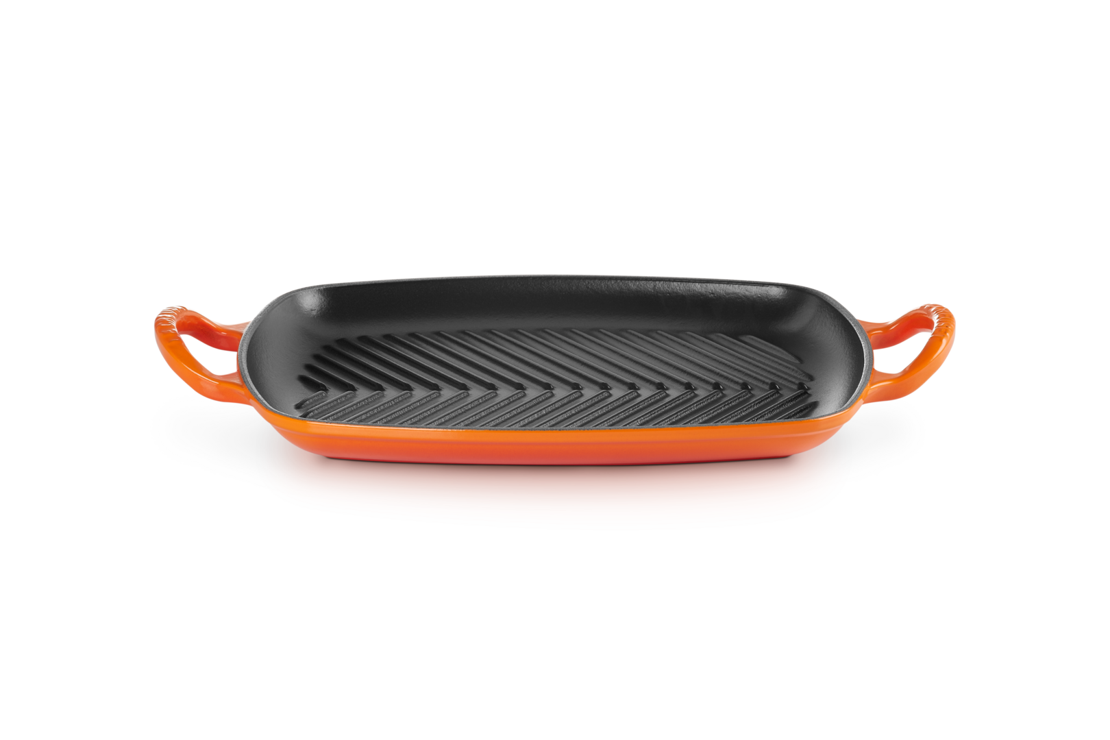 Le Creuset Flache rechteckige Grillplatte aus Gusseisen