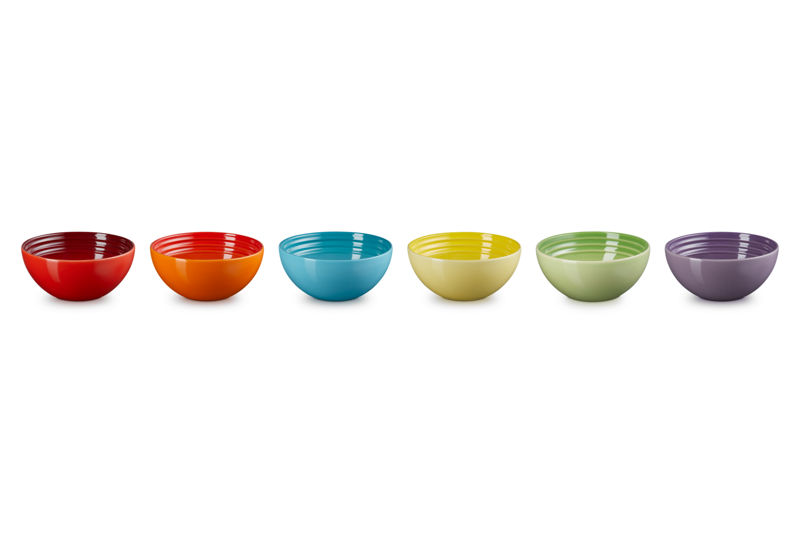 Le Creuset 6er-Set Snackschälchen Regenbogen aus Steinzeug